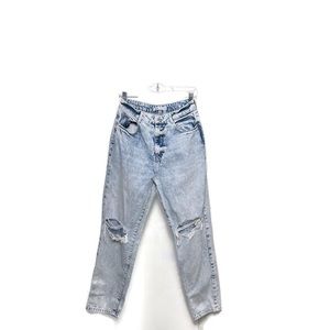 Zara Mom Fit Ripped Jeans